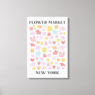 Flower Market New York Spring Floral Garden Canvas Print