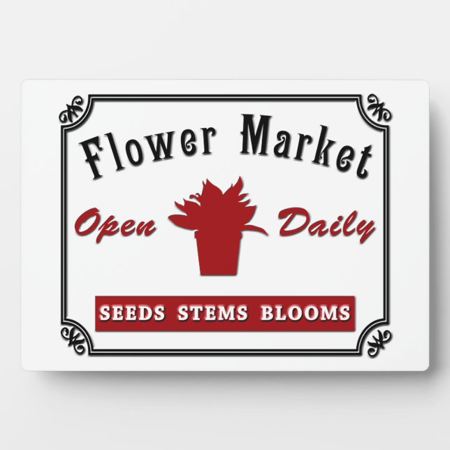 Flower market plaque (Front)
