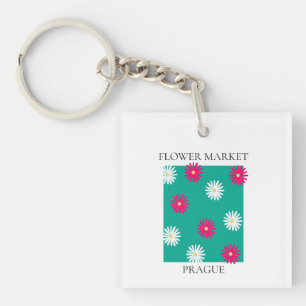 Flower Market - Prague Key Ring