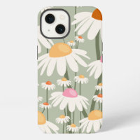 Flower Market Tokyo Retro Daisies Sage Green
