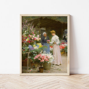 Flower Market Victor Gabriel Gilbert Poster