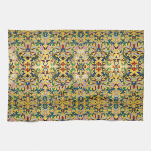 Flower Market Vintage Yellow Wildflower Botanical Tea Towel