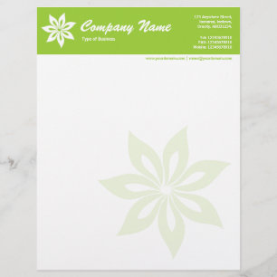 Flower - Martian Green Letterhead Template