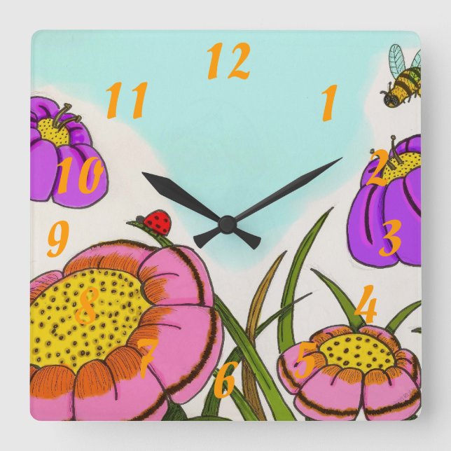 Flower Meadow Clock (Front)