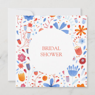 Flower Meadow Watercolor Bridal Shower Invitation