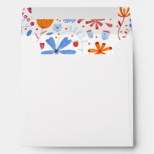 Flower Meadow Watercolor Envelope