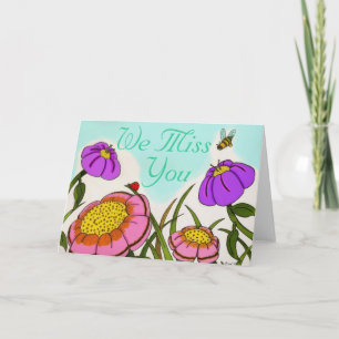 Flower Meadow "We Miss You" Card