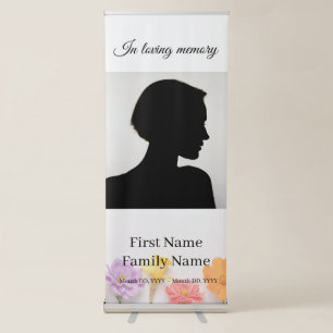 Flower memorial  retractable banner