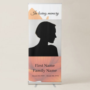 Flower memorial retractable banner