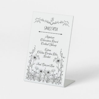 Flower Menu Sign