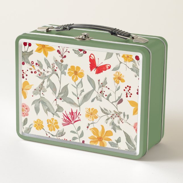 Flower Metal Lunchbox (Front)