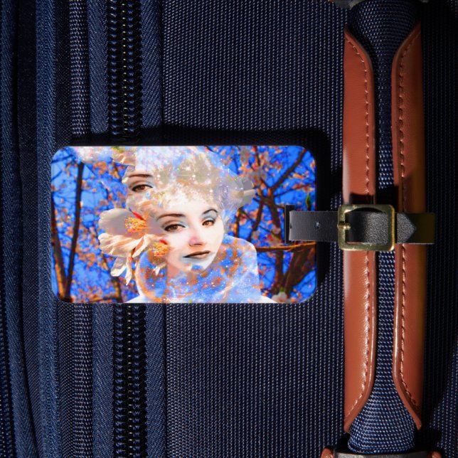 Flower Metamorphosis Luggage Tag (Front Insitu 4)