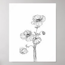 Flower Minimalist Poster Paper (Matte)