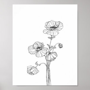 Flower Minimalist Poster Paper (Matte)