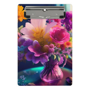 Flower Mix Vase 1 Mini Clipboard