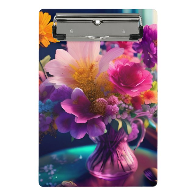 Flower Mix Vase 1 Mini Clipboard (Front)