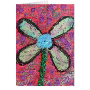 Flower Mixed Media Collage, All Occasion