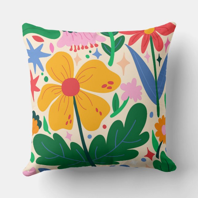 Flower Mixtape Cushion (Back)