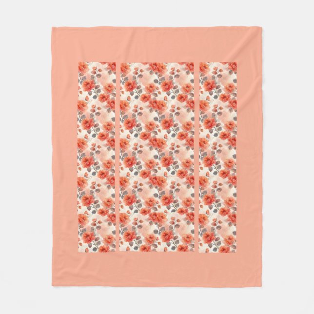 Flower Modern Fleece Blanket (Front)