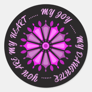 FLOWER MODERN GIFT FROM MOM DAD SISTER SON BOSS CLASSIC ROUND STICKER