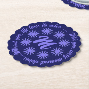 FLOWER MODERN GIFT FROM MOM DAD SISTER SON BOSS CO PAPER COASTER