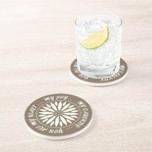FLOWER MODERN GIFT FROM MOM DAD SISTER SON BOSS COASTER