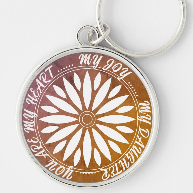 FLOWER MODERN GIFT FROM MOM DAD SISTER SON BOSS KEY RING (Front)