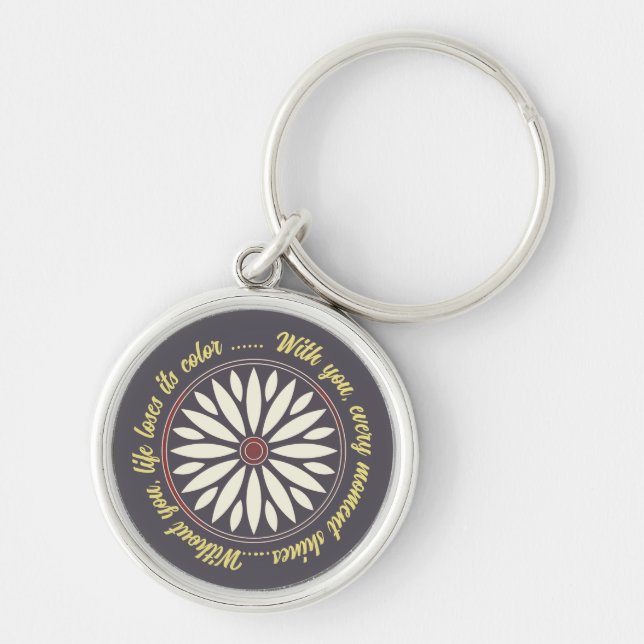 FLOWER MODERN GIFT FROM MOM DAD SISTER SON BOSS KEY RING (Front)