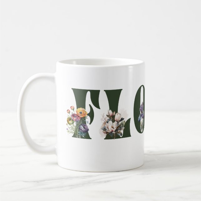Flower Month in Flowers Coffee Mug (Left)