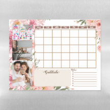 Flower Monthly Weekly Planner Calendar Photo 