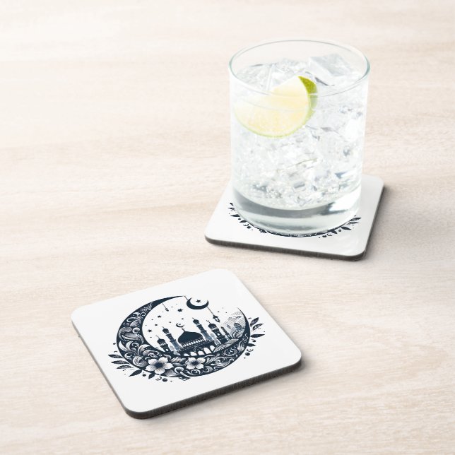 Flower Moon Mosque Coaster (Right Side)