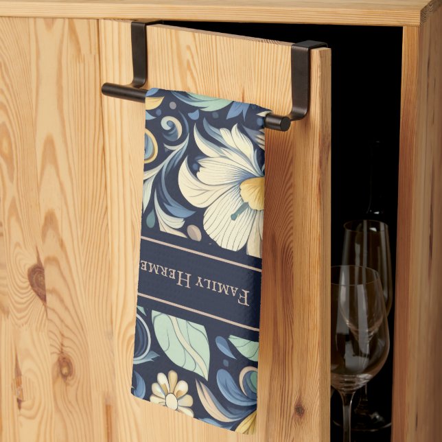 Flower Morris art Tea Towel (Thirds Fold)