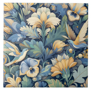 Flower Morris art Tile