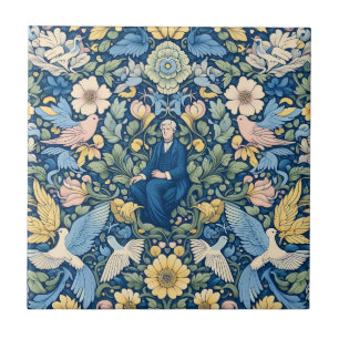 Flower Morris art Tile
