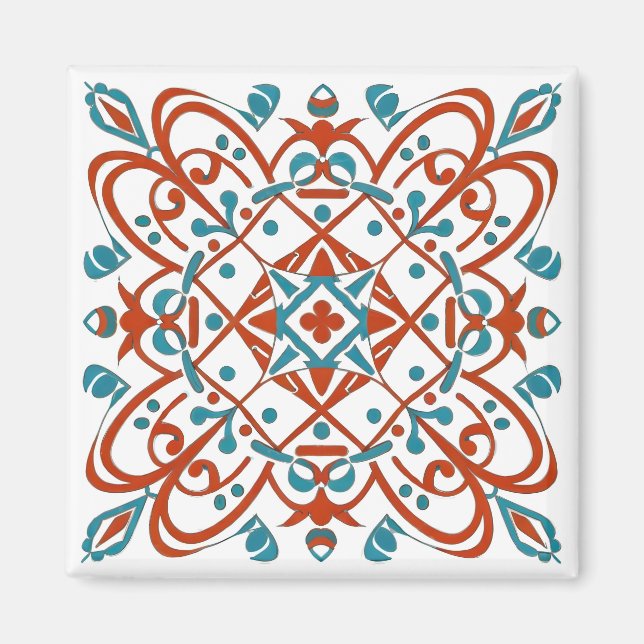 flower mosaic magnet (Front)