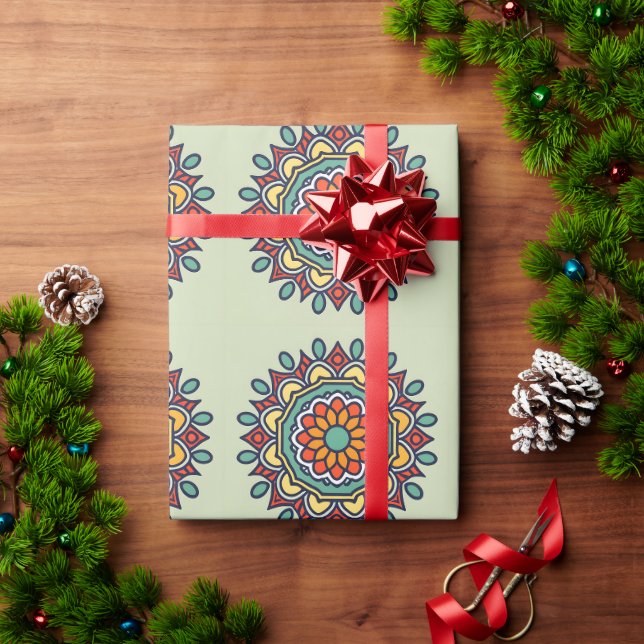 flower mosaic wrapping paper (Holiday Gift)