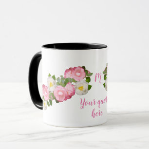 Flower Mug with Custom text