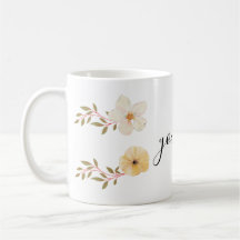 flower mug with your name