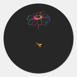 Flower - Multiple Sclerosis Awareness Gift Classic Round Sticker