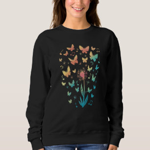 Flower  Music  Butterflies  Musical Notes  Nature Sweatshirt