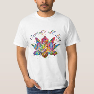 Flower Namaste Yoga Watercolor T-Shirt