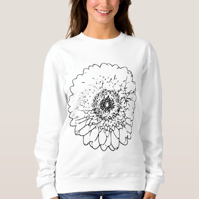 Flower Natural Sweatshirt (Front)