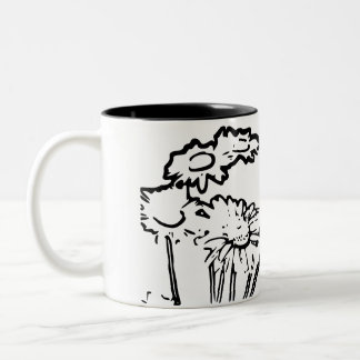 Flower Natural Two-Tone Coffee Mug