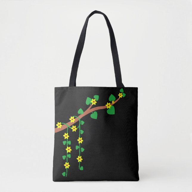 flower nature shoulder tote bag (Front)