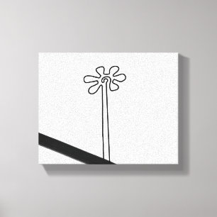 Flower Nazca Peru ancient idol geoglyph symbol Ind Canvas Print