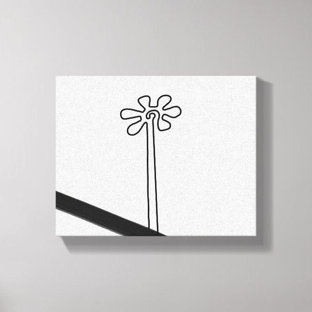 Flower Nazca Peru ancient idol geoglyph symbol Ind Canvas Print (Front)