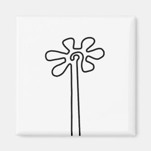 Flower Nazca Peru ancient idol geoglyph symbol Ind Magnet