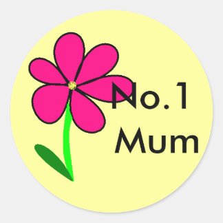 flower, No.1 Mum Classic Round Sticker
