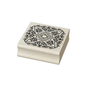 flower nouveau art stamp