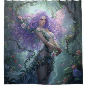 Flower Nymph of the Enchanted Forest Shower Curtain